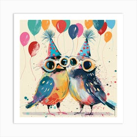 Birthday Birds Art Print