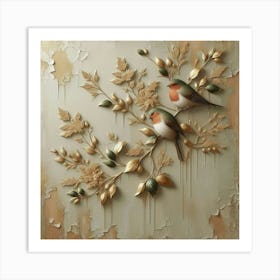 Birds On Branch Art Print