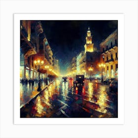 Night In The City Art Print