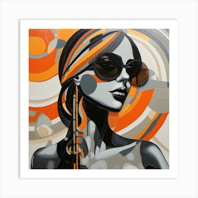 Woman In Sunglasses 1 Art Print