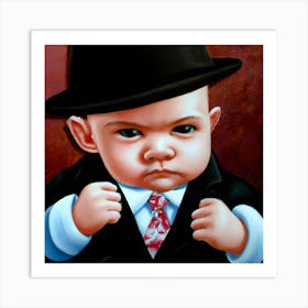 Baby In A Suit Art Print