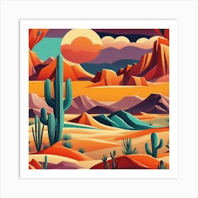 Desert Landscape Art Print