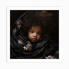 Portrait Of A Black Child Art Print