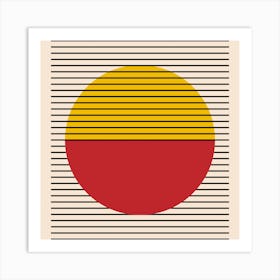 Circle Of Red And Yellow.Wall prints Art Print