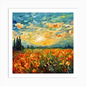 Poppies In The Field 1 Art Print