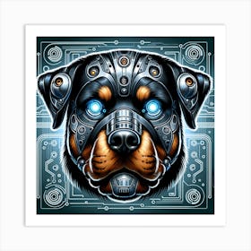 Robot Dog rotty Art Print