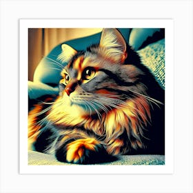 Feline Creative Cat Illustration 99 1 Art Print