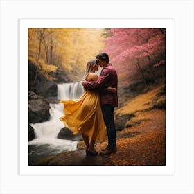 Fall Engagement Photo Art Print