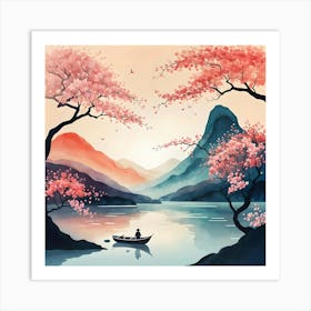 Asian Landscape Painting 4 Art Print