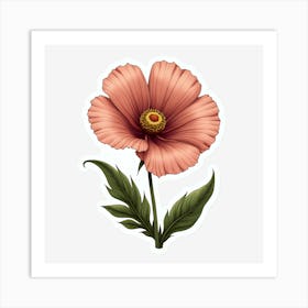 Pink Cosmos Art Print