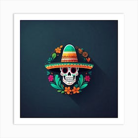 Day Of The Dead Skull 104 Art Print