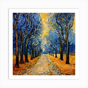 Night In The Park Art Print