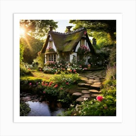 Cottage In The Woods 1 Art Print