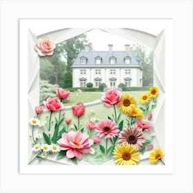 Flowers In The Garden 1 Art Print