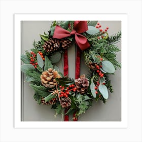 Christmas Wreath 5 Art Print