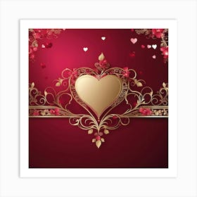 Valentine'S Day Background 1 Art Print