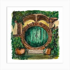 Hobbit Door Art Print