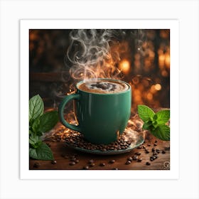 Coffee Cup With Steam 5 Art Print