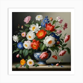 Flowers In A Vase 54 Art Print