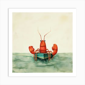 Lobster In A Boat 2 Poster