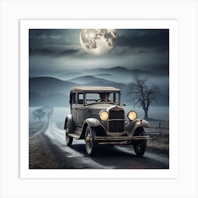 Moonlight Road Art Print