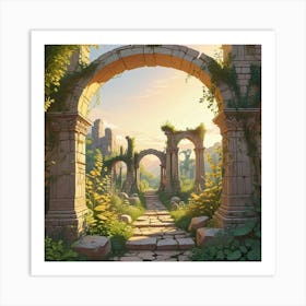 Into The Garden Ai Art Wall Art Design Illustration (13) Art Print