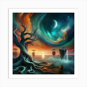 Tree In The Sky Art Print