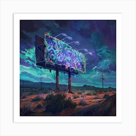 Billboard In The Desert Art Print