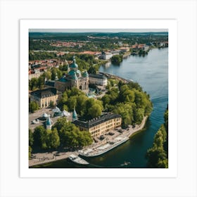 Aerial View Of Stockholm Art Print