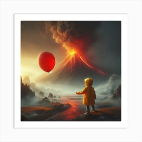 A smoky volcano 2 Art Print