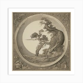 Tree In A Circle 1 Art Print