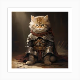 Cat In Armor Affiche