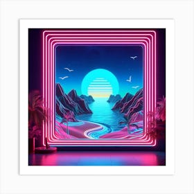 Neon Wall Art Art Print