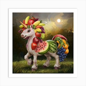 Fruit Unicorn Art Print