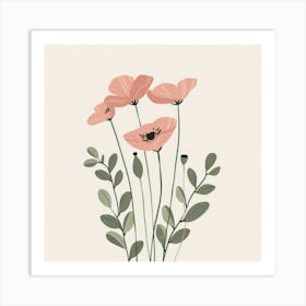 Pink Poppies 1 Art Print