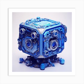 Blue Cube Art Print