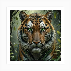 Tiger In The Jungle Art Print