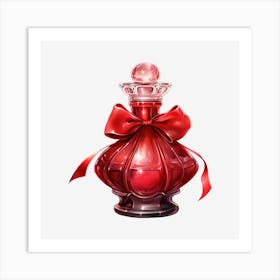 Red Perfume Bottle 9 Art Print