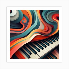 Abstract Piano 4 Art Print