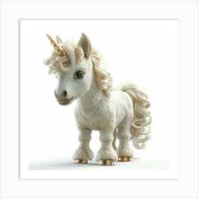 White Unicorn Art Print