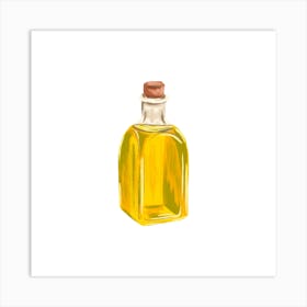 Olive Oil Bottle Art Print