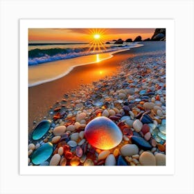 Pebbles On The Beach 3 Art Print