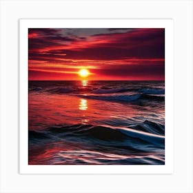 Sunset Over The Ocean 73 Art Print