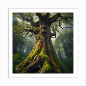 Mossy Tree Art Print