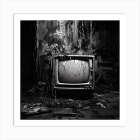 Tv Bw Art Print