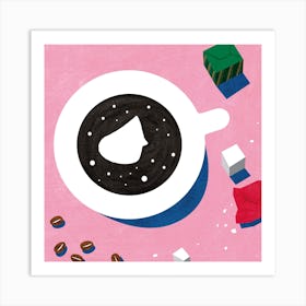 Blackcoffee Square Art Print