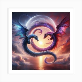 Dragons In The Sky 6 Art Print