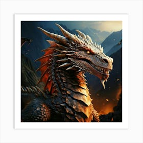 Firefly Majestic Earth Dragon A Regal And Powerful Mythical Creature 51386 Art Print