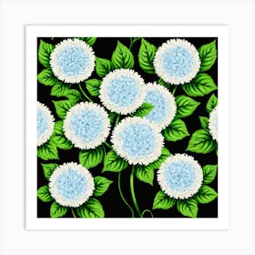 Blue Hydrangeas Art Print