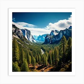 Yosemite National Park Aerial View Art Print